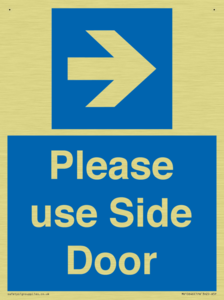 Please use Side Door (arrow Right) 